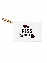Kiss Me Romantic Gift Tag Card with Gold String (9 × 6.5 cm)