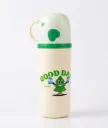 Bottle-Style Toothbrush Holder with Cup Lid
