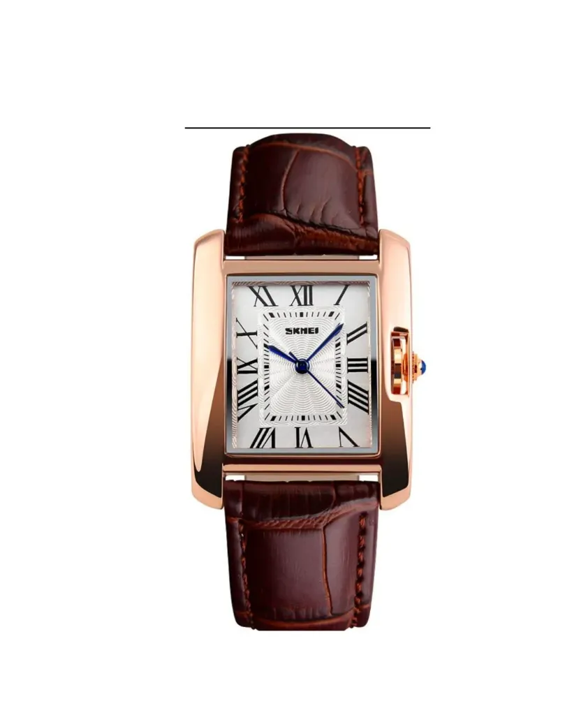 SKMEI Rectangular Roman Numeral  Vintage Tank Style Watch